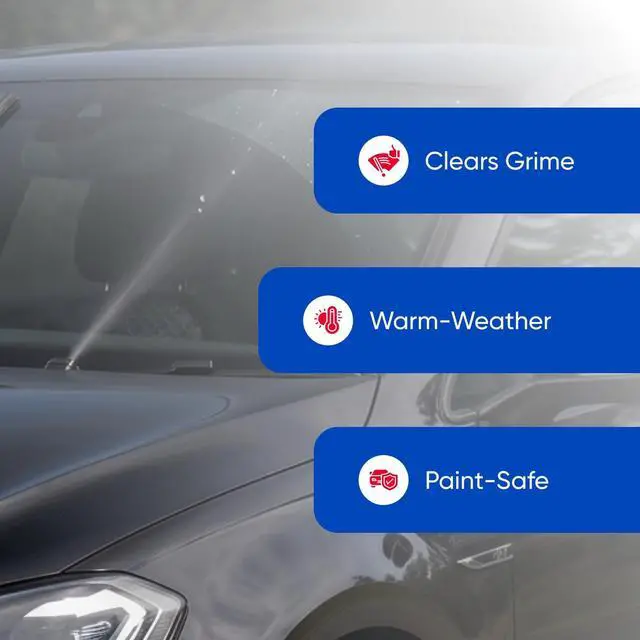 Alt view image 5 of 7 - Windshield Washer Fluid Ready to Use Formula - 1 Gallon, Pre-Mixed, Streak-Free Cleanliness, 2-In-1 Removes Bugs & Tar