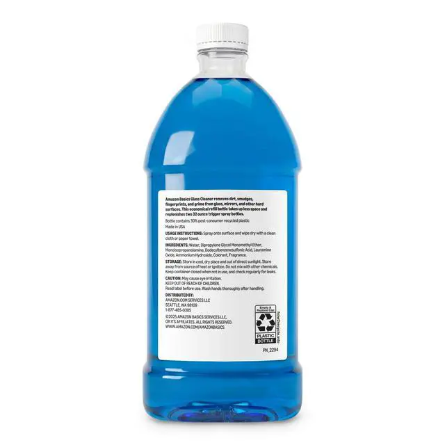 Alt view image 6 of 6 - Glass Cleaner Refill, Streak-Free, Cleans Windows and Mirrors with Sparkling Shine, Economical, 67.6 Fl Oz, 1-Pack