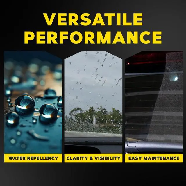 Alt view image 3 of 6 - Ultimate Glass Cleaner & Water Repellent - Premium Glass and Window Cleaner for Quick Cleaning with Hydrophobic Technology that Acts as a Rain Repellent Improving Visibility in Rain - 16oz