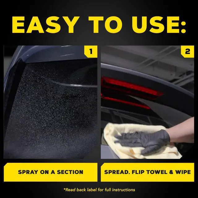 Alt view image 4 of 6 - Ultimate Glass Cleaner & Water Repellent - Premium Glass and Window Cleaner for Quick Cleaning with Hydrophobic Technology that Acts as a Rain Repellent Improving Visibility in Rain - 16oz