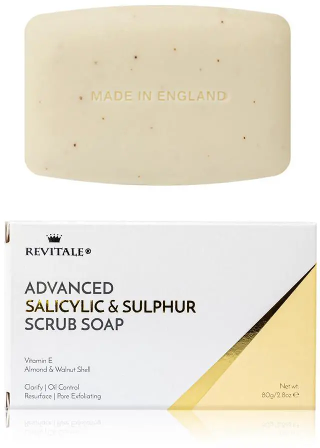 Main image of Advanced BHA Salicylic Acid & Sulphur Scrub Soap Clarifying Exfoliating Bar
