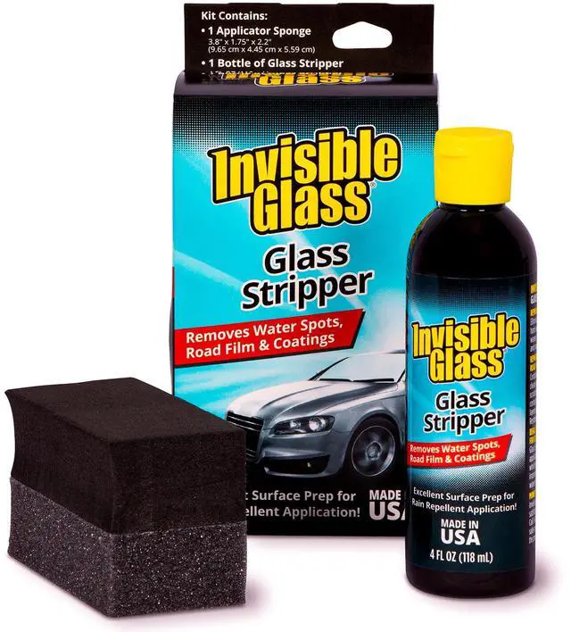 Main image of 91411 Glass Stripper Water Spot Remover Kit Cerium Oxide Based Auto Glass Polish for Windshields, Hard Water Spots, Road Films & Old Coatings 4 Fl Oz