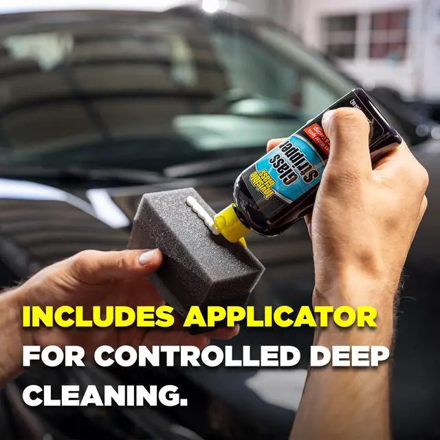 Alt view image 5 of 7 - 91411 Glass Stripper Water Spot Remover Kit Cerium Oxide Based Auto Glass Polish for Windshields, Hard Water Spots, Road Films & Old Coatings 4 Fl Oz
