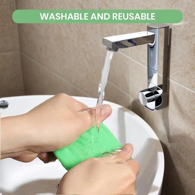 Alt view image 5 of 7 - 6PCS Windshield Cleaning Tool Car Window Cleaner with 5 Reusable and Washable Microfiber Pads and Extendable Handle Auto Inside Glass Wiper Kit Green (Green)