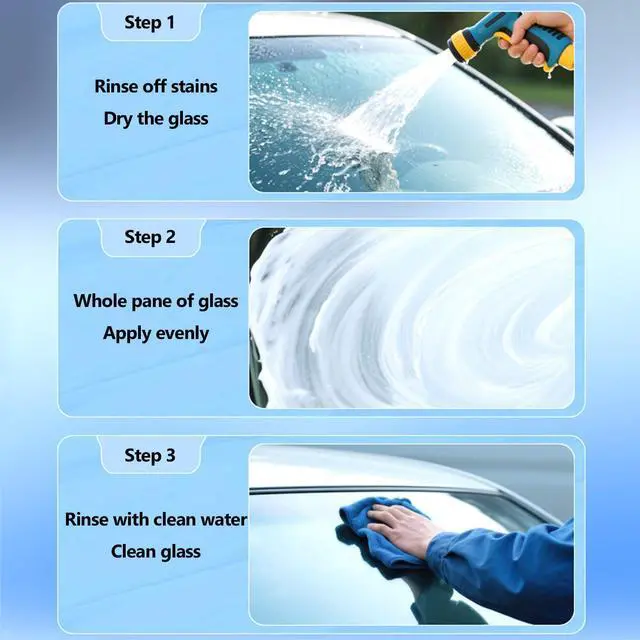 Alt view image 5 of 6 - Windshield Cleaner Tool for Automotive Windshield, Window Cleaner Glass Oil Film Cleaner for Car Window Mirror Improve Windshield Clarity and Visibility for Safe Driving (1)