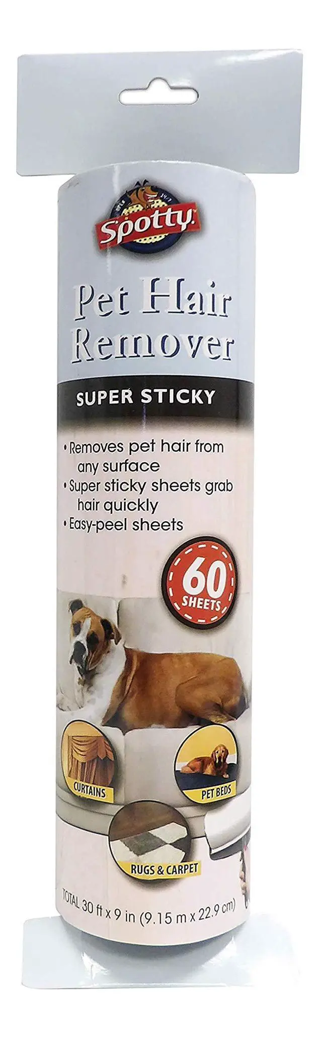 Main image of Supersize Extra Sticky, Adhesive Lint Roller Refill, Pet Cat & Dog Hair Remover for Clothes and Furniture, 60 Sheet ct