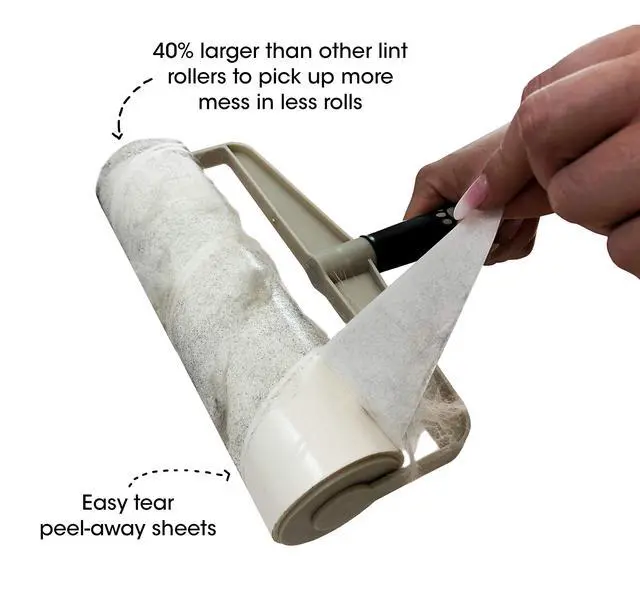 Alt view image 2 of 4 - Supersize Extra Sticky, Adhesive Lint Roller Refill, Pet Cat & Dog Hair Remover for Clothes and Furniture, 60 Sheet ct