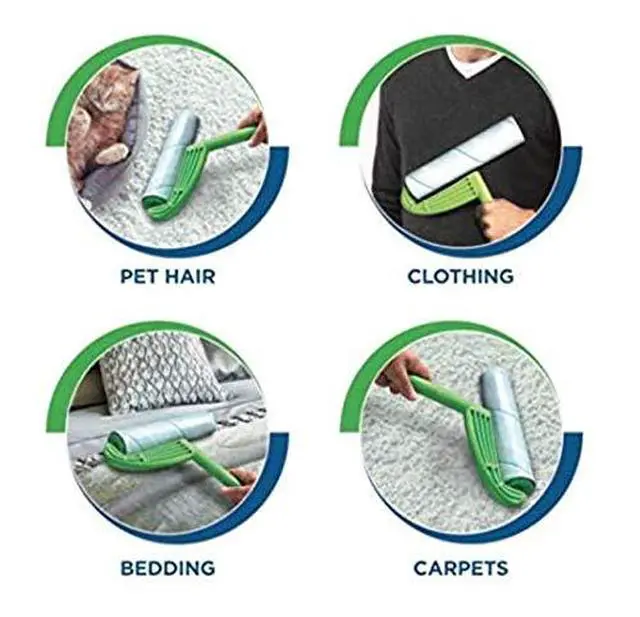 Alt view image 4 of 7 - 10-Inch Wide Lint Roller with Extendable Handle, Includes 1 Refill (25 Sheets), Extra Sticky for Pet Hair, Carpet & Floor Cleaning (1 Mega Roller)
