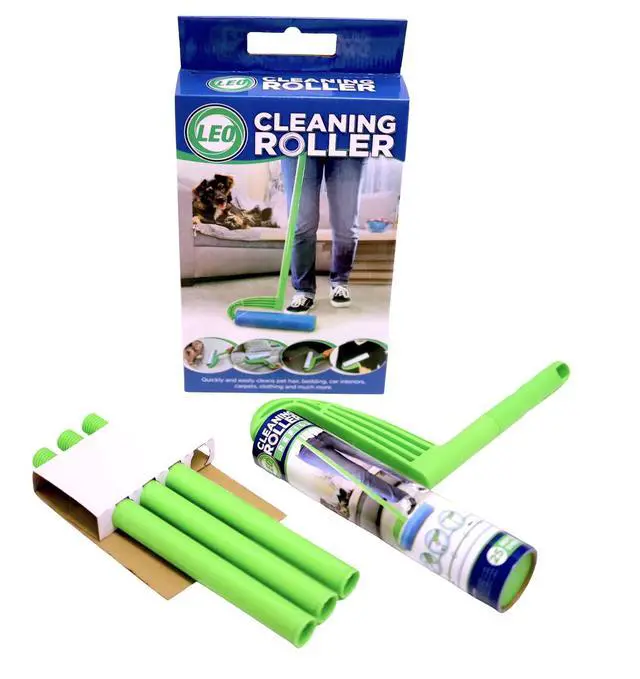 Alt view image 6 of 7 - 10-Inch Wide Lint Roller with Extendable Handle, Includes 1 Refill (25 Sheets), Extra Sticky for Pet Hair, Carpet & Floor Cleaning (1 Mega Roller)