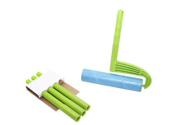 Alt view image 7 of 7 - 10-Inch Wide Lint Roller with Extendable Handle, Includes 1 Refill (25 Sheets), Extra Sticky for Pet Hair, Carpet & Floor Cleaning (1 Mega Roller)