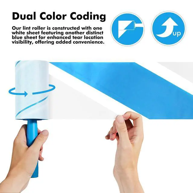 Alt view image 2 of 7 - Lint Rollers for Pet Hair Extra Sticky, 600 Sheets Mega Value Set Lint Rollers for Pet Hair Removal, Dog and Cat Lint Remover for Clothes, Furniture, Carpet