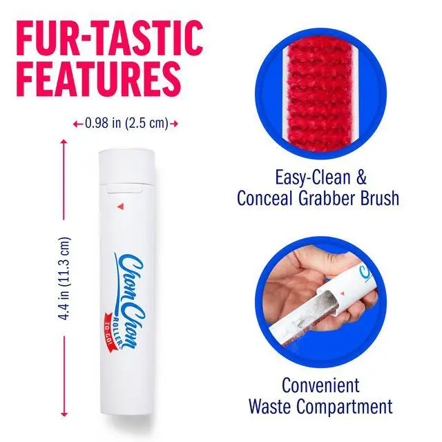 Alt view image 7 of 7 - Reusable Lint Roller Pet Hair Removal Tool for Clothes, Couches, Cars,Travel - Cat Dog Hair Remover, Compact, No Sticky Refills Needed (Travel Roller)