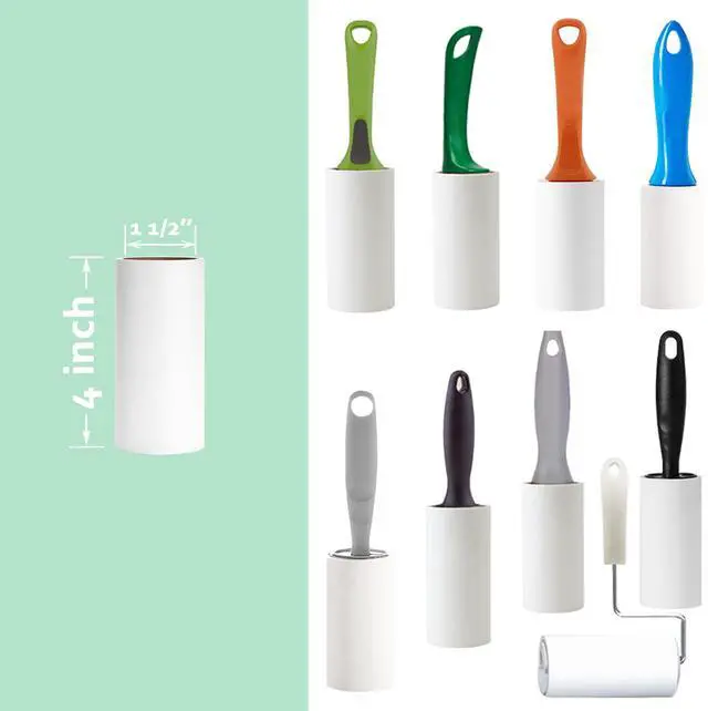 Alt view image 2 of 7 - 4 inch Lint Roller Refills for PetLovers Evercare Amazon and Other Lint Roller Replacement Refills 4 inch Extra Sticky 60 Sheets per Roll 5 Pack Total 300 Sheets (Inside Diameter 1-1/2 inch)