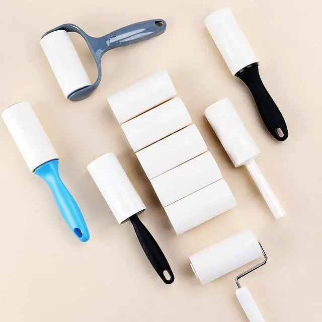 Alt view image 7 of 7 - 4 inch Lint Roller Refills for PetLovers Evercare Amazon and Other Lint Roller Replacement Refills 4 inch Extra Sticky 60 Sheets per Roll 5 Pack Total 300 Sheets (Inside Diameter 1-1/2 inch)