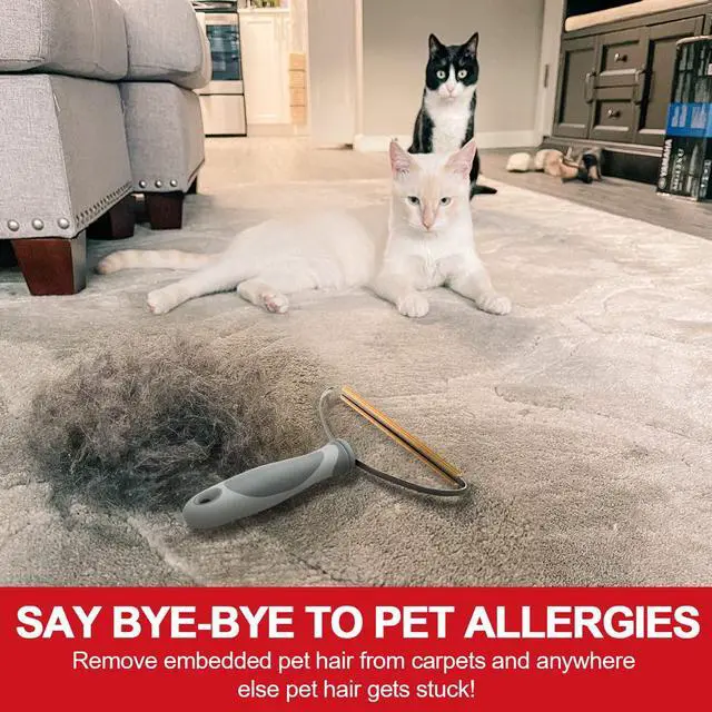 Alt view image 2 of 7 - Pet Hair Remover, Dog Cat Hair Remover, Lint Cleaner Pro, Fur Removal Tool, Portable Carpet Scraper, Clothes Fuzz Rollers Hairball Shaver Brush for Carpets, Car Mat, Couch, Pet Bed, Furniture & Rug