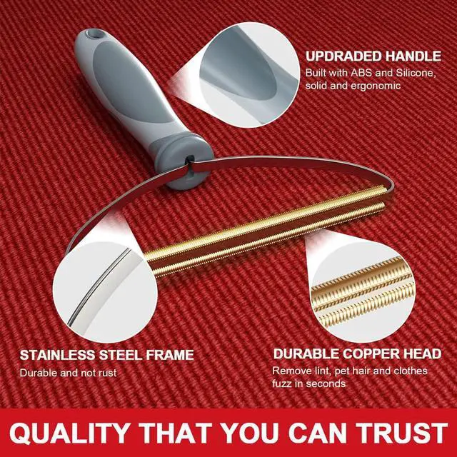 Alt view image 5 of 7 - Pet Hair Remover, Dog Cat Hair Remover, Lint Cleaner Pro, Fur Removal Tool, Portable Carpet Scraper, Clothes Fuzz Rollers Hairball Shaver Brush for Carpets, Car Mat, Couch, Pet Bed, Furniture & Rug