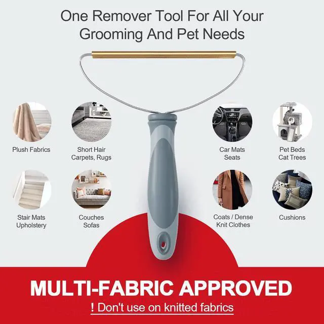 Alt view image 6 of 7 - Pet Hair Remover, Dog Cat Hair Remover, Lint Cleaner Pro, Fur Removal Tool, Portable Carpet Scraper, Clothes Fuzz Rollers Hairball Shaver Brush for Carpets, Car Mat, Couch, Pet Bed, Furniture & Rug