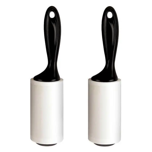 Alt view image 2 of 3 - Everyday Clean Lint Roller, Lint Remover for Pet Hair, Dark Clothes, Furniture, and Dusty Surfaces, Picks Up Fur & Fluff in Your Home, Car, & Office, 2 Pack, 200 Adhesive Sheets Total