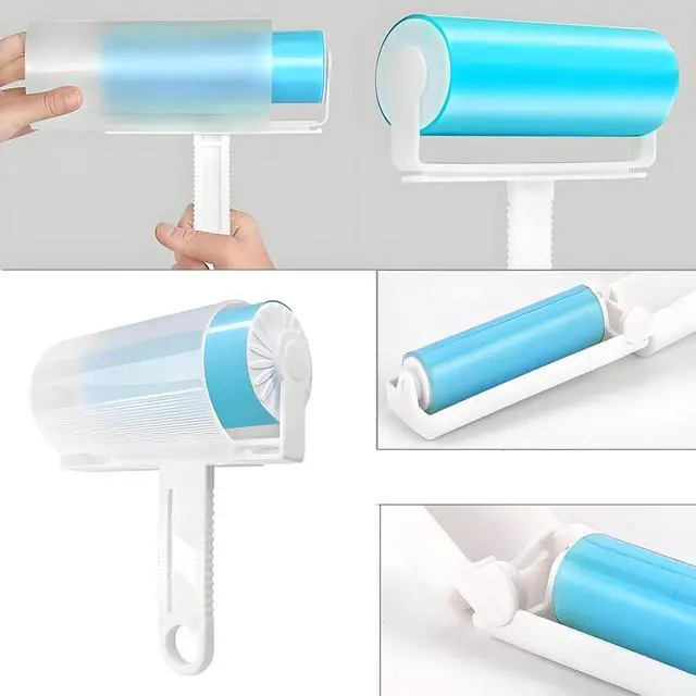 Alt view image 7 of 7 - Reusable Travel Lint Roller 3 Pack, Washable Lint Roller Compact Pet Hair Remover Cleaner with Cover for Clothes, Pet Hairs, Include Large, Medium, Small Size