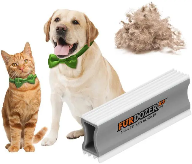 Main image of Pet Hair Remover & Auto Detailing Tools - Cat & Dog Hair Remover for Carpets, Car Interiors, Couches, Bedding, & Pet Furniture (Gray, X3 PRO - 5" Long)