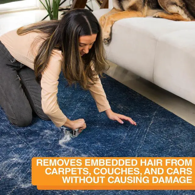 Alt view image 4 of 7 - Pet Hair Remover & Auto Detailing Tools - Cat & Dog Hair Remover for Carpets, Car Interiors, Couches, Bedding, & Pet Furniture (Gray, X3 PRO - 5" Long)