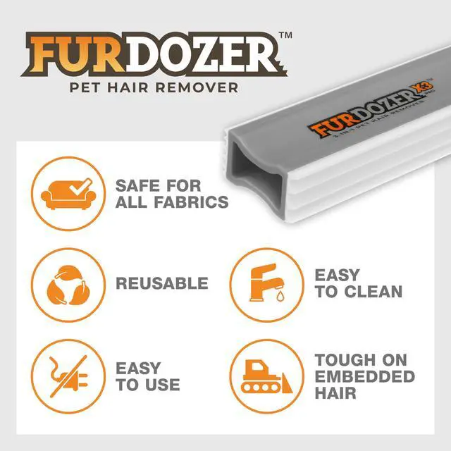 Alt view image 7 of 7 - Pet Hair Remover & Auto Detailing Tools - Cat & Dog Hair Remover for Carpets, Car Interiors, Couches, Bedding, & Pet Furniture (Gray, X3 PRO - 5" Long)