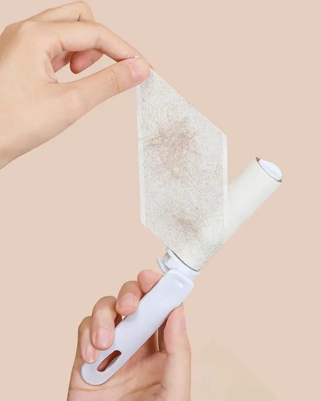 Alt view image 6 of 7 - Travel Lint Roller for Clothes Mini Foldable Lint Roller with Cover and 4 Refills Total 150 Extra Sticky Sheets Travel Size Pet Hair Remover Roller (Black)