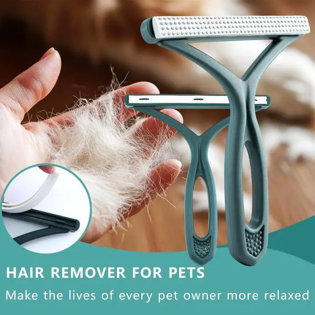Alt view image 2 of 7 - 5-Pack Pet Hair Removal Tool, Dog Cat Hair Remover, Fur Remover Tool Cleaner Pro Portable Carpet Scraper for Pet Carpet Clothes Car Floor Mat Sofa Bed Furniture