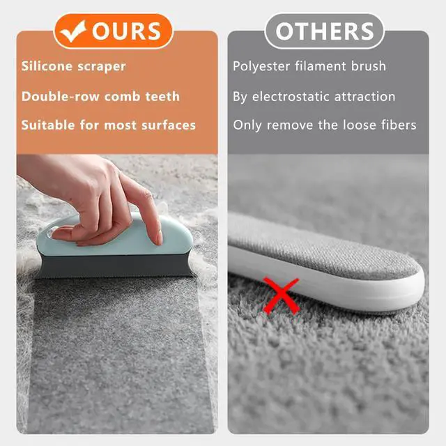 Alt view image 3 of 7 - 5-Pack Pet Hair Removal Tool, Dog Cat Hair Remover, Fur Remover Tool Cleaner Pro Portable Carpet Scraper for Pet Carpet Clothes Car Floor Mat Sofa Bed Furniture