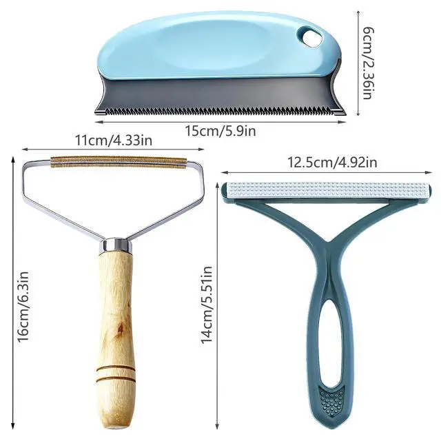 Alt view image 5 of 7 - 5-Pack Pet Hair Removal Tool, Dog Cat Hair Remover, Fur Remover Tool Cleaner Pro Portable Carpet Scraper for Pet Carpet Clothes Car Floor Mat Sofa Bed Furniture