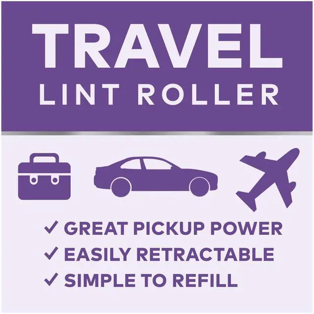 Alt view image 3 of 6 - Mini Travel Lint Roller, Works Great On Pet Hair, 30 Sheets