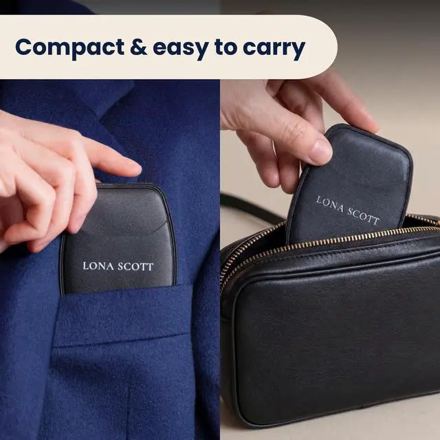 Alt view image 5 of 6 - Pocket Lint Brush x2, Reusable Lint Remover & Lint Roller for Clothes, Travel, Pet Hair Remover, Dust & Dandruff