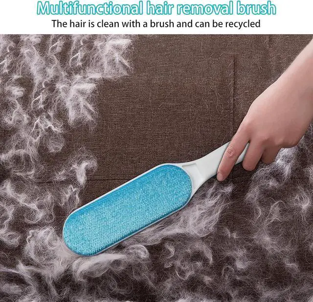 Alt view image 7 of 7 - 2 Pack Furniture Lint Remover Brushes, Double Sided Self Cleaning Loose Hair Catcher for Pet, Hair Cleaner for Clothes, Sofa, Carpet