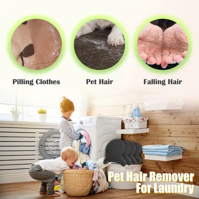 Alt view image 3 of 7 - Pet Hair Remover for Laundry, Reusable Dog & Cat Hair Remover Tool, Effectively Removes Pet Hair, Lint and Dander from Bedding and Clothing, Suitable for Washing Machines, Dryers 4PCS