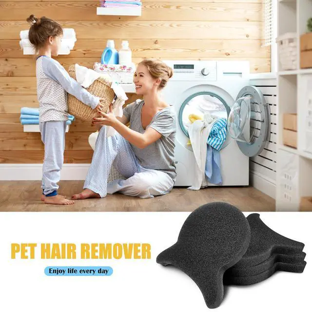 Alt view image 6 of 7 - Pet Hair Remover for Laundry, Reusable Dog & Cat Hair Remover Tool, Effectively Removes Pet Hair, Lint and Dander from Bedding and Clothing, Suitable for Washing Machines, Dryers 4PCS