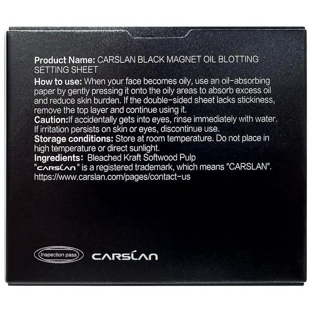 Alt view image 7 of 7 - Makeup Blotting Paper with Powder, Black Magnet Blotting Sheet for Oily & Combination Skin, Portable Compact with Puff & Mirror, Keeps Makeup Fresh All Day, 150 Sheets + 8 Refill Adhesive Pads