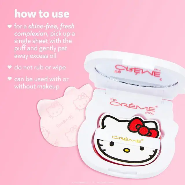 Alt view image 4 of 4 - Hello Kitty Mattifying Blotting Paper with Mirror and Puff