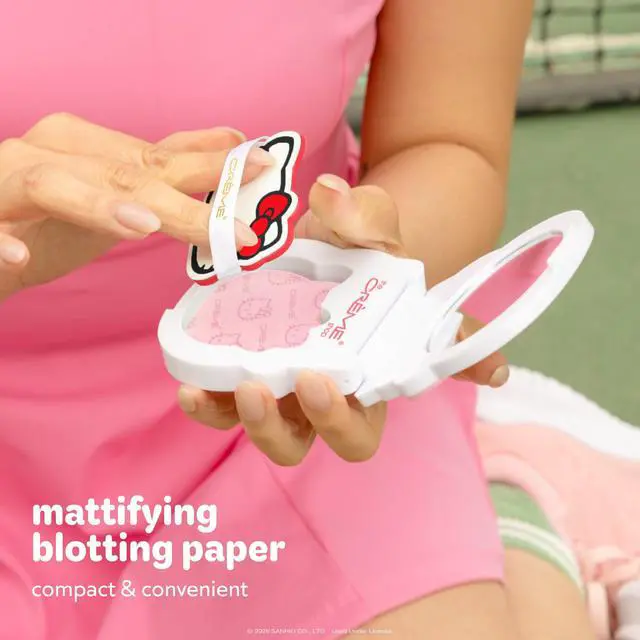 Alt view image 2 of 4 - Hello Kitty Mattifying Blotting Paper with Mirror and Puff