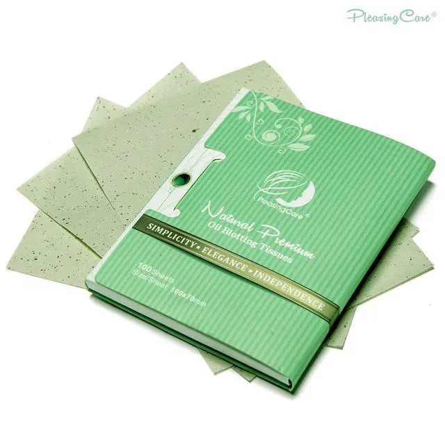 Alt view image 4 of 6 - Makeup Mirror with Facial Oil Blotting Paper Sheets Green Tea 100 Counts, Silver Compact Folding Cosmetic Travel Mirror