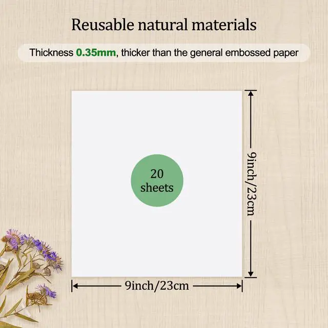 Alt view image 2 of 7 - Blotting Paper for Flower Press, 20 Sheets Highly Absorbent and Reusable Blotter Paper for Flower Press Paper Craft 9 x 9 inch