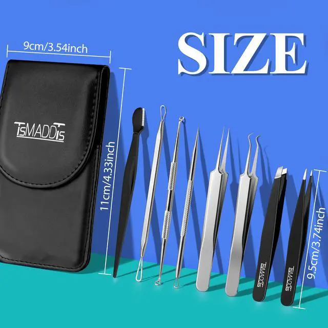Alt view image 2 of 7 - Blackhead Remover Pimple Extractor Acne Treatment Tool, Comedones Removal Kit for Blemish, Whiteheads, 9 pcs Pimple Popper Tool Kit for Facial and Nose