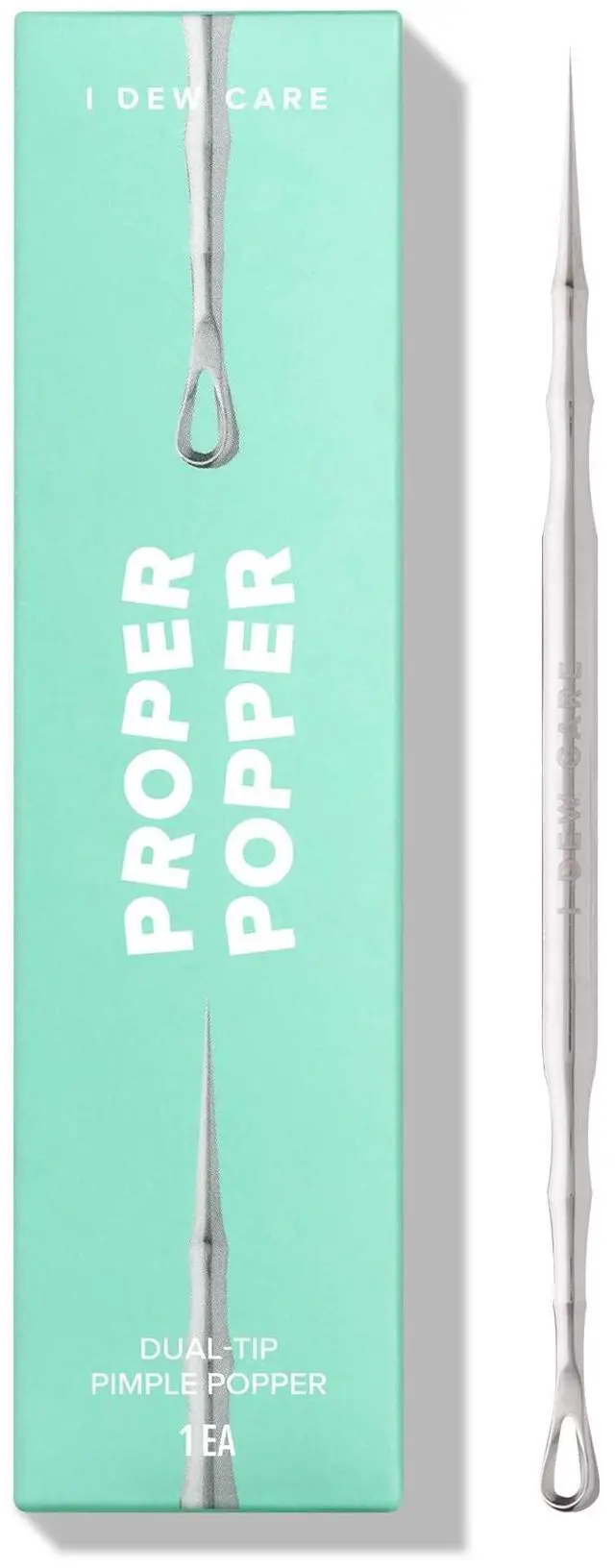 Main image of Dual-Tip Pimple Tool - Proper Popper | Blackhead Remover, Blemish Exfoliating, Professional Acne Squeezer, Comedone Zit Extractor for Women, 2in1 Stainless Steel Lancet, 1ea