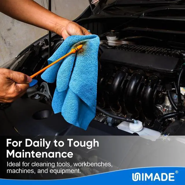 Alt view image 3 of 7 - Microfiber Cleaning Cloth, 20 Pack Reusable Microfiber Towels for Cars Lint Free Cleaning Shop Towel Rags for Home Kitchen Automotive Bar Mechanic Restaurant Garage, 11.5"x 11.5", Blue