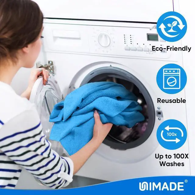 Alt view image 5 of 7 - Microfiber Cleaning Cloth, 20 Pack Reusable Microfiber Towels for Cars Lint Free Cleaning Shop Towel Rags for Home Kitchen Automotive Bar Mechanic Restaurant Garage, 11.5"x 11.5", Blue