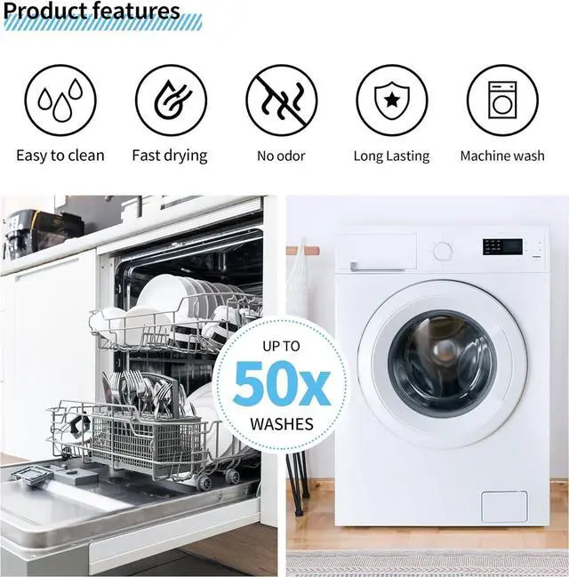 Alt view image 7 of 7 - Swedish Dishcloths, 18 Pack Kitchen Towels Dish Rags, Absorbent Swedish Dish Towels for Kitchen, Non-Scratch Cellulose Cleaning Wipes, Biodegradable Washable Reusable Paper Towels