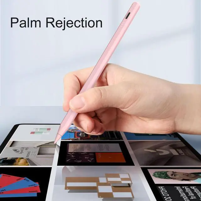 Alt view image 5 of 7 - Stylus Pen for iPad, 13 mins Fast Charge for Apple iPad Pencil with Palm Rejection, Compatible with 2018-2024 iPad Air 3/4/5/6, iPad mini 5/6, iPad 6/7/8/9/10, iPad Pro 11"/12.9"/M4 (Pink)