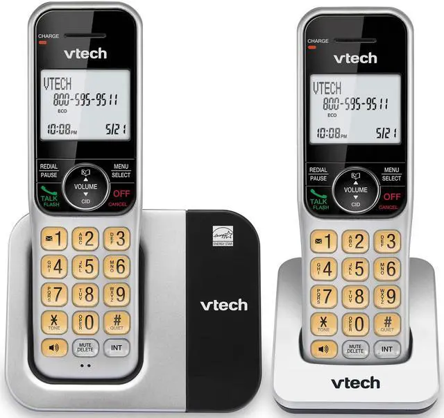 Main image of 2-Handsets Cordless Phone System for Home with Call Block, Large Display & Buttons, Backlit Screen, Full-Duplex Speakerphone, Caller ID/Call Waiting, DECT 6.0, Table & Wall Mountable | CS5319-2