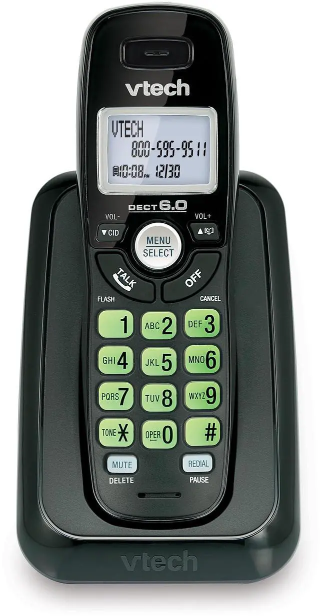 Main image of CS6114-11 DECT 6.0 Cordless Phone with Caller ID/Call Waiting, Black with 1 Handset