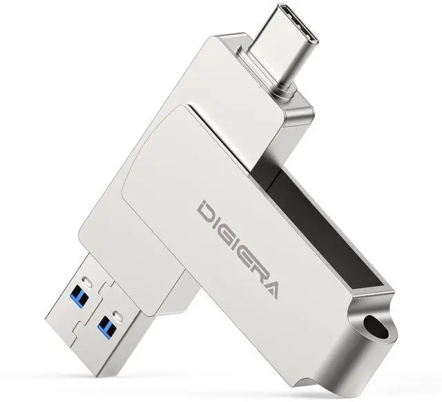 Main image of 512GB 2in1 USBA & USBC Flash Drive, USB 3.2 Gen 1 Thumb Drive, 500MB/s Read 400MB/s Write, 360° Swivel Compact Aluminum Memory Stick for File Transfer, Backup & Travel Storage