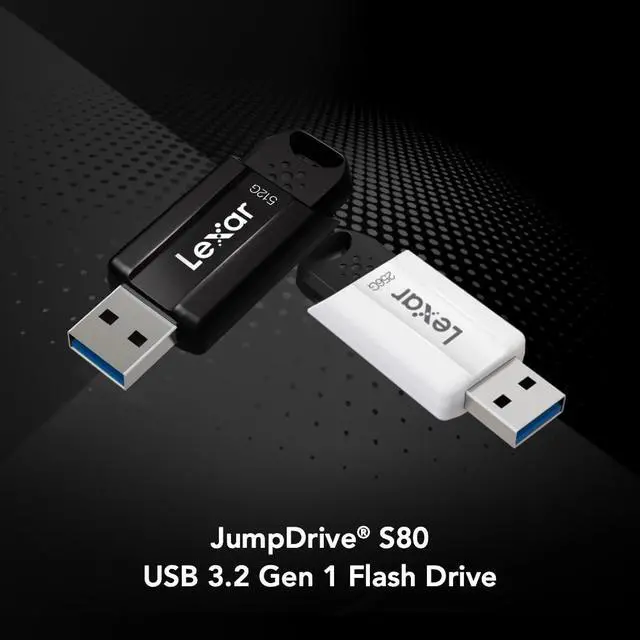 Alt view image 6 of 6 - 512GB JumpDrive S80 USB 3.2 Gen 1 Flash Drive, External Storage, Up to 150MB/s Read, Black (LJDS080512G-BNBNU)